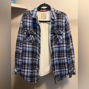 Flannel work jacket